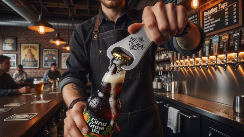 Professional brewery bar blade bottle opener for bartenders
