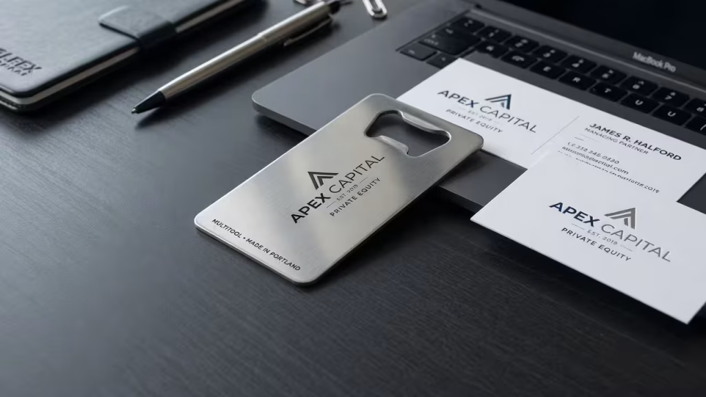 Slim credit card style custom bottle openerSlim credit card style custom bottle opener